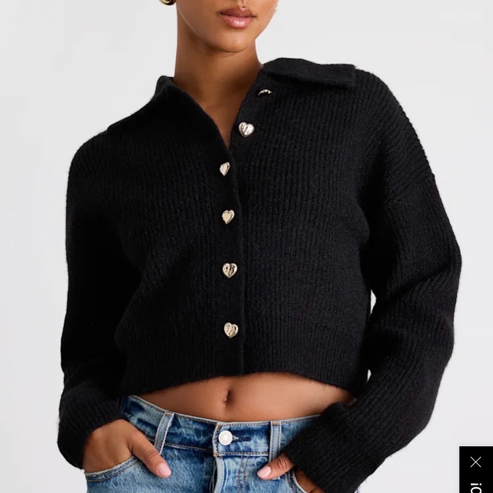 Lulus heart button cardigan XL NWOT